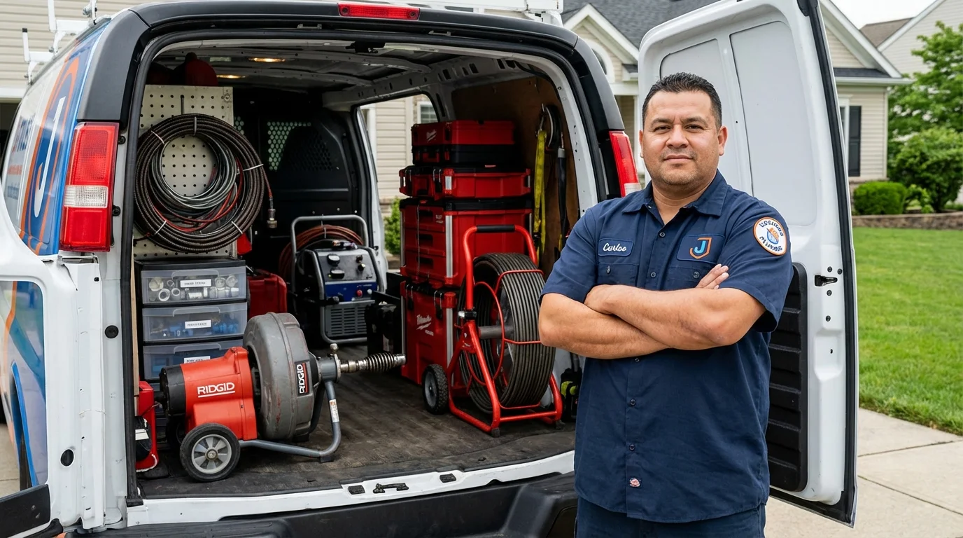 Professional drain cleaning equipment and Johns Plumbing LLC plumber in Fountain Hills