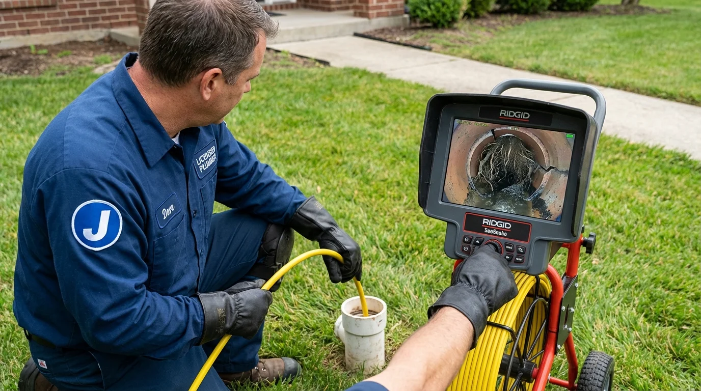 Sewer camera inspection being performed by Johns Plumbing LLC in Fountain Hills
