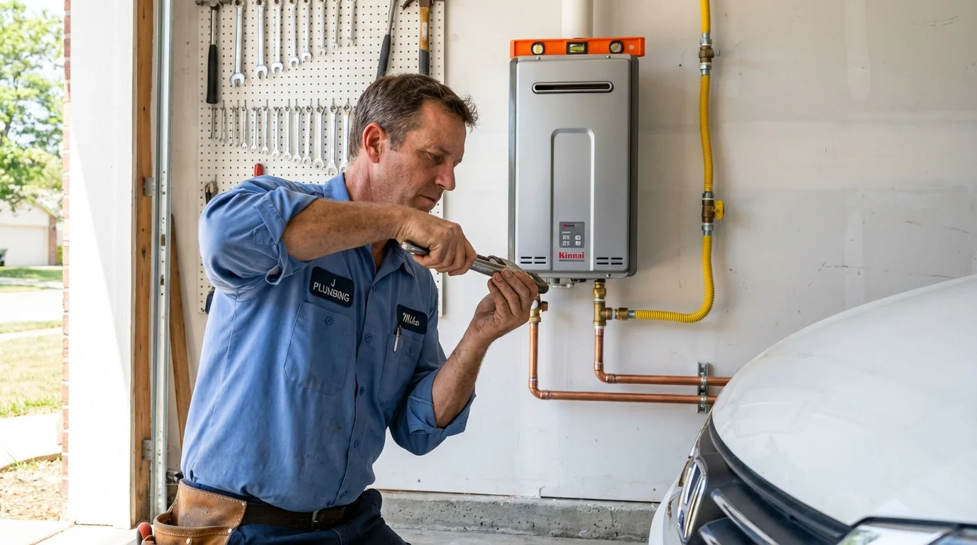 Tankless water heater installation by a Johns Plumbing LLC plumber in Fountain Hills